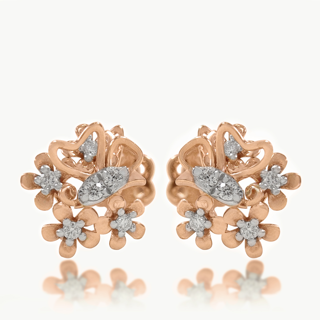 Chaos Flower Diamond Studs