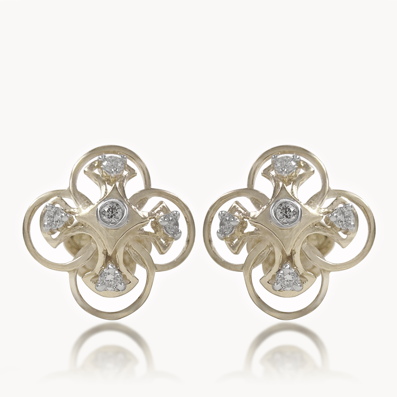 Diamond Petal Studs