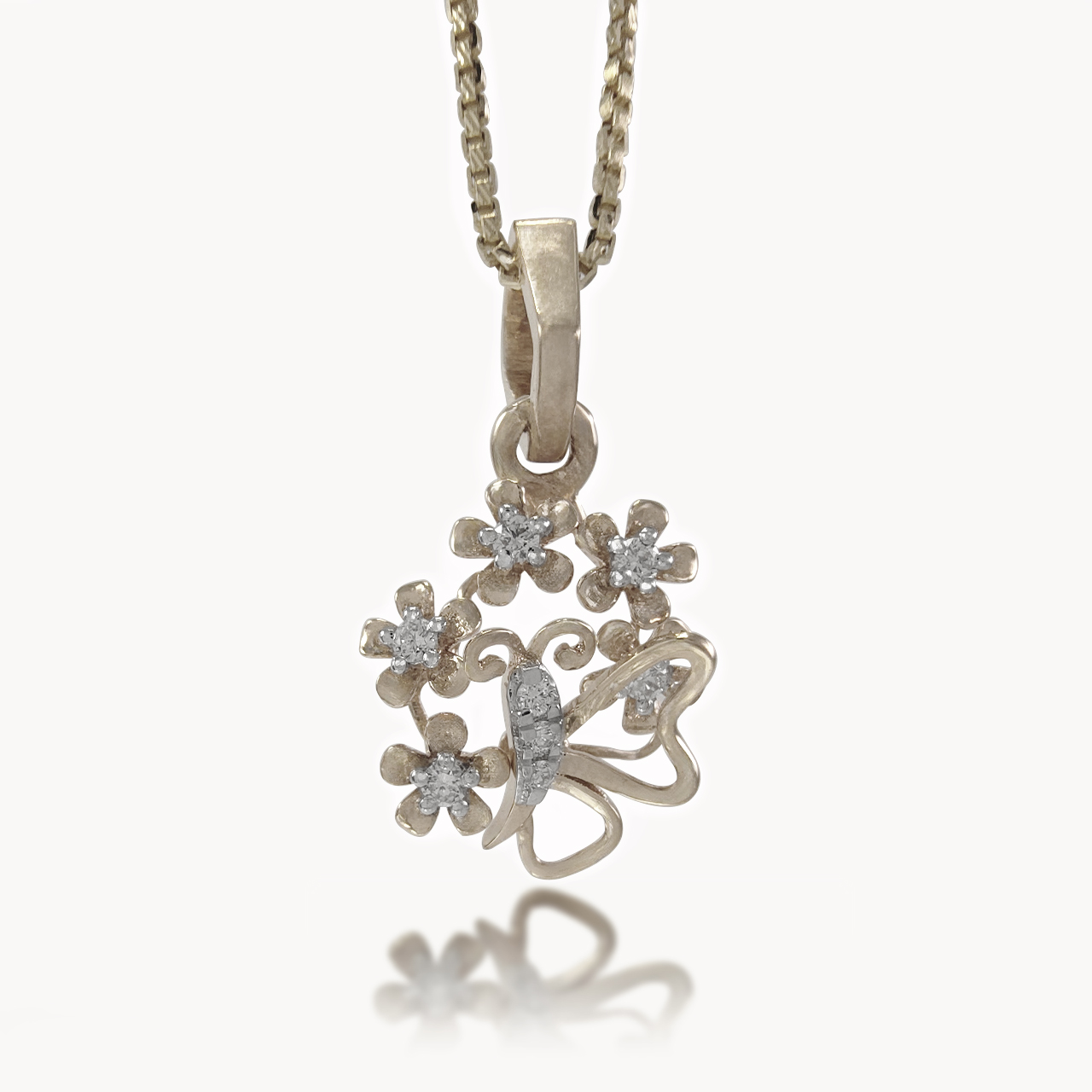 Chaos Flower Diamond Pendant