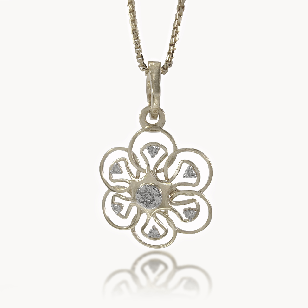 Diamond Petal Pendant