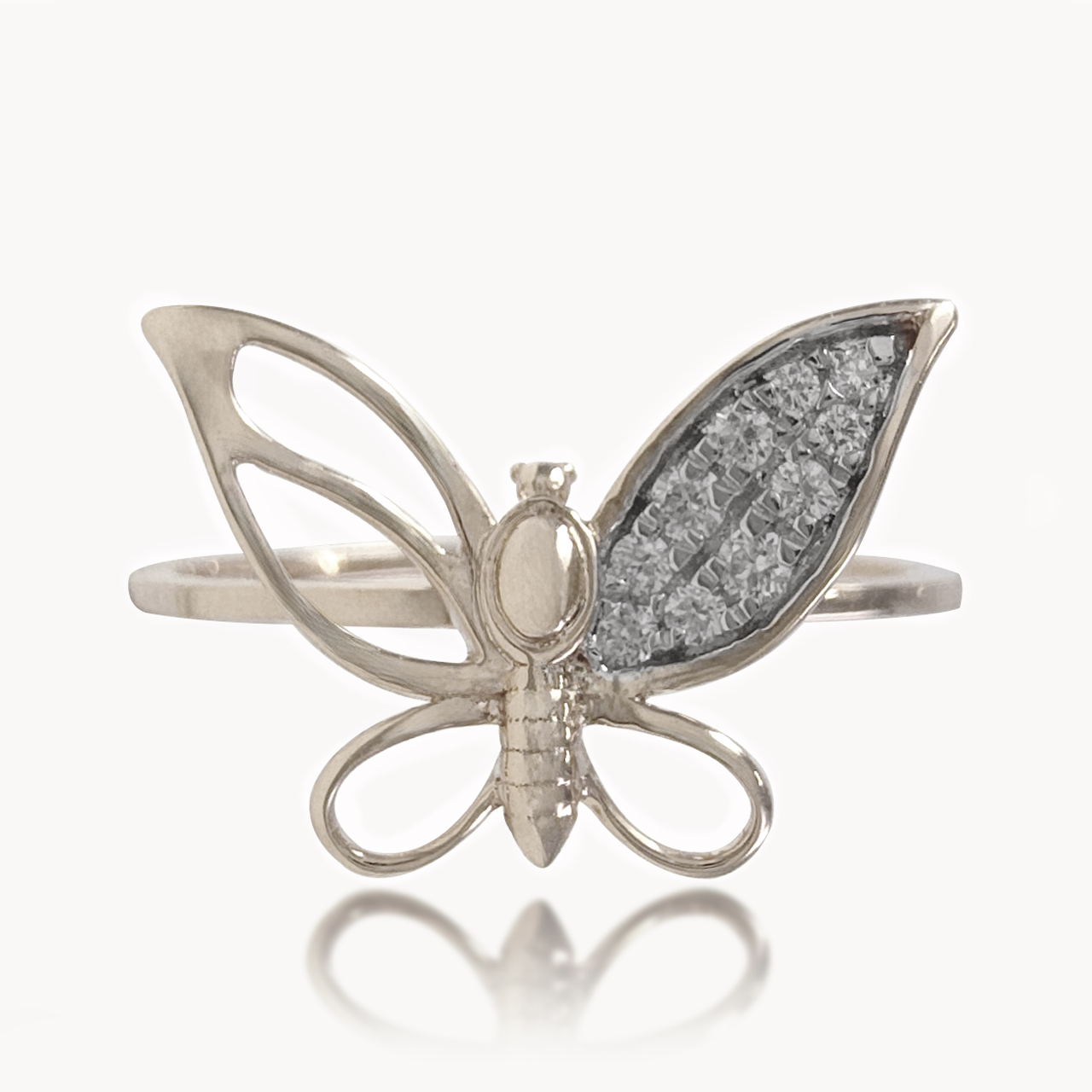 Butterfly Diamond Ring