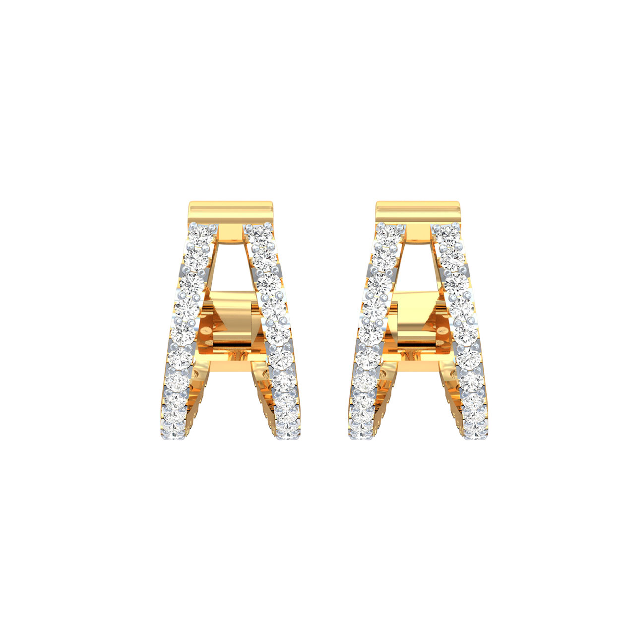 Hannah Round Diamond Bali Earrings