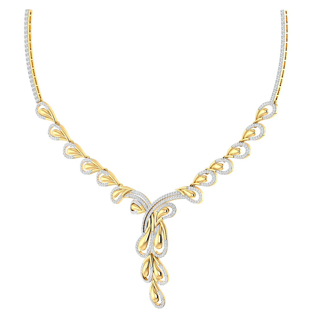 Rabiya Trickle Design Diamond Necklace