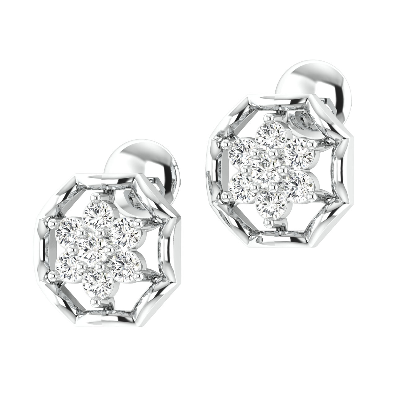 Savannah Round Dimond Stud Earring