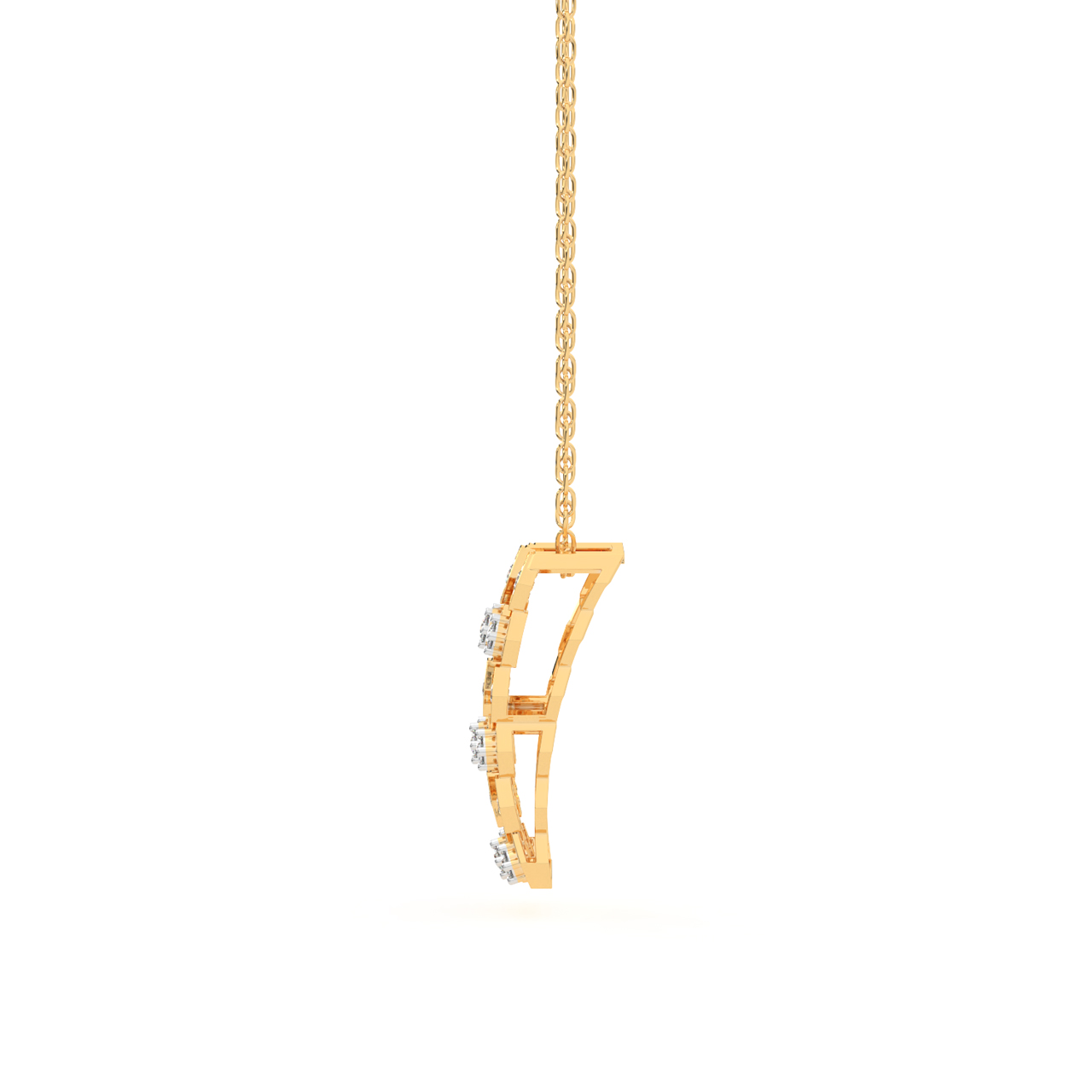 Bar Pattern Diamond Pendant