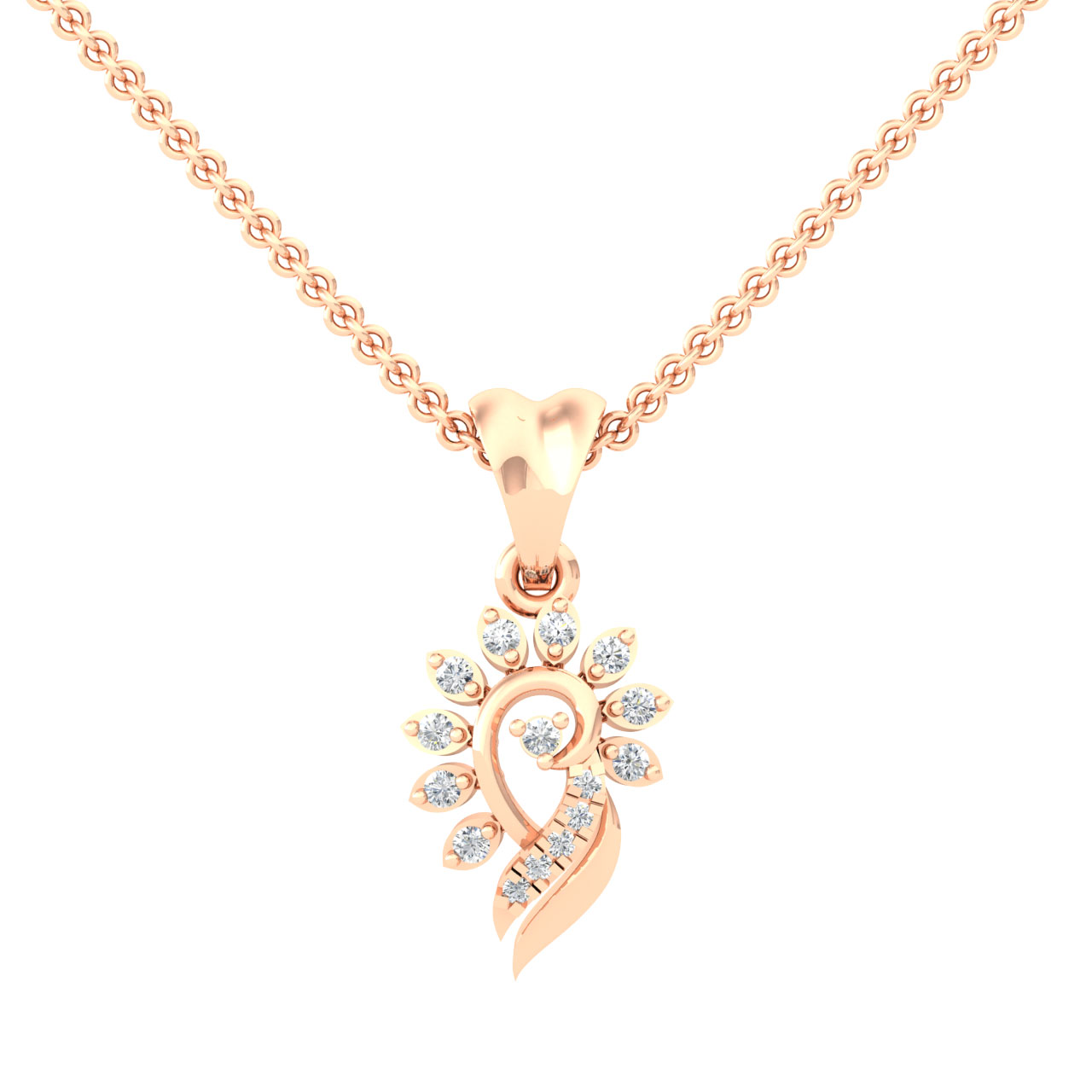 Uhuriya Round Diamond Office Wear Pendant