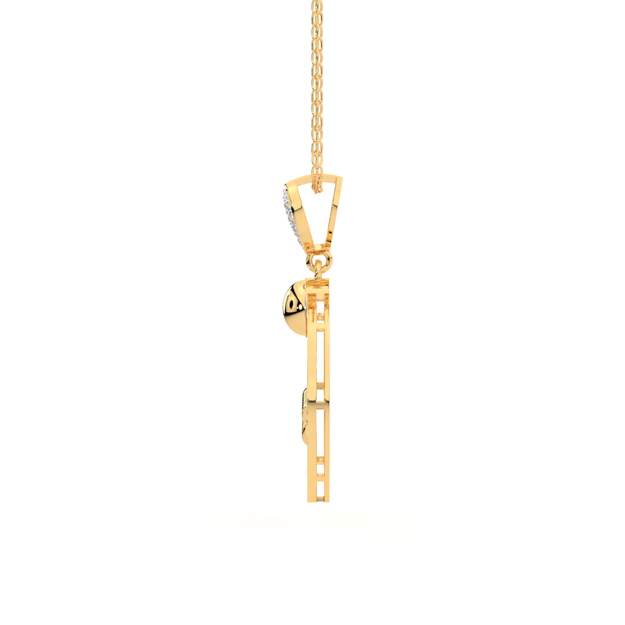 Stylish Orbit Diamond Pendant