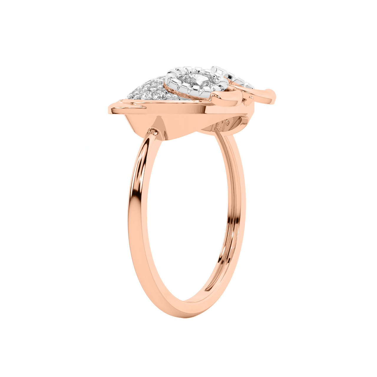 Owl Round Diamond Engagement Ring