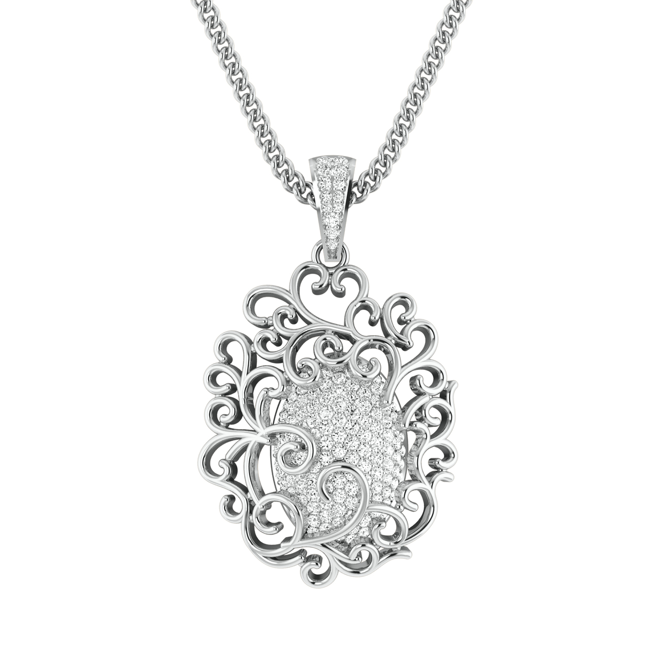 Giana Round Diamond Office Wear Pendant