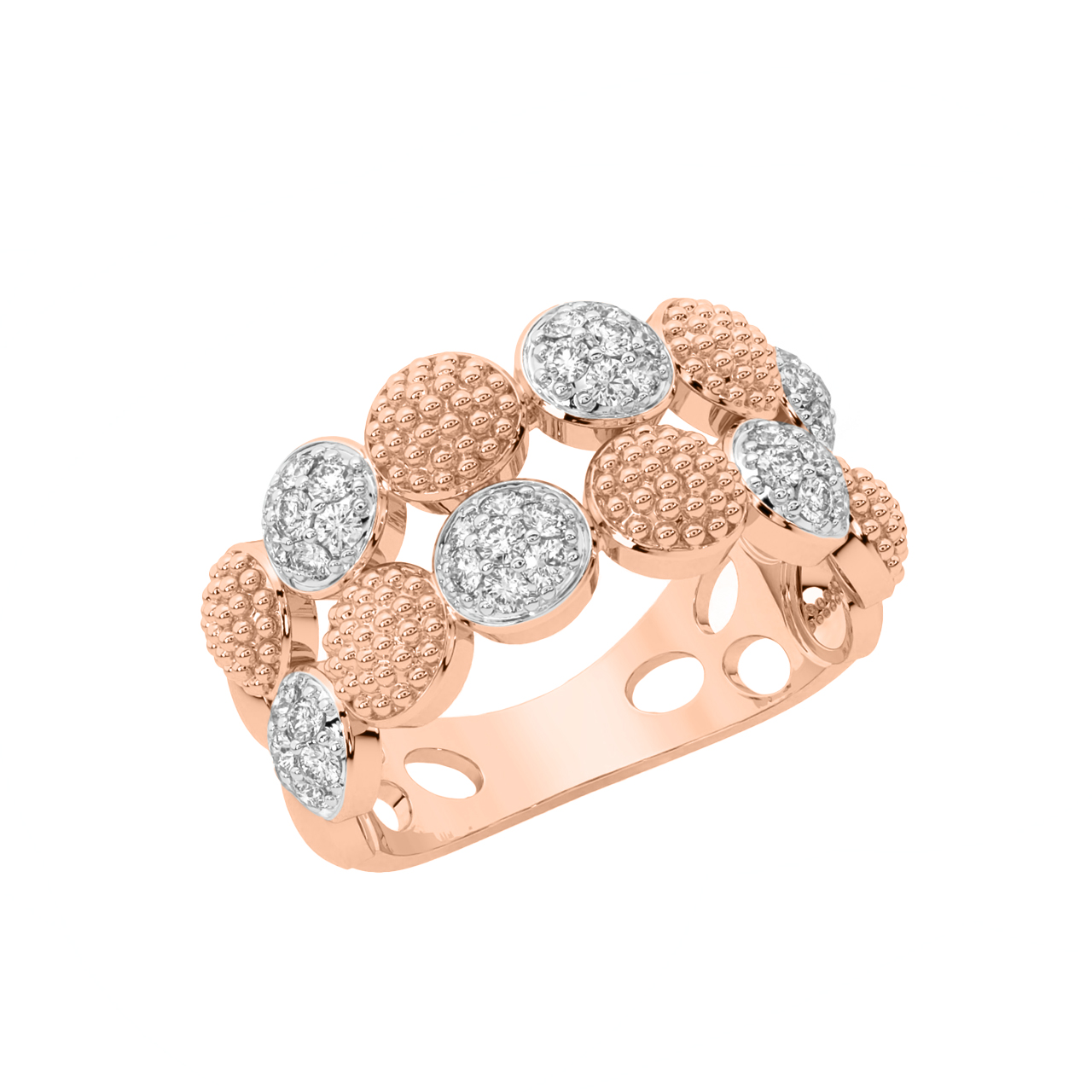 Line up Dots Diamond Ring