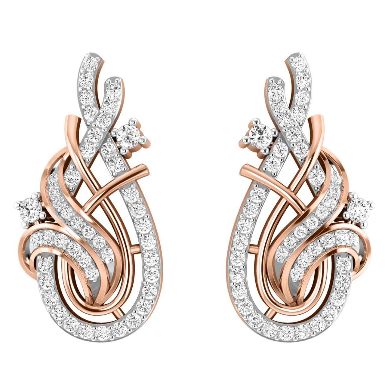 Dior Drop Diamond Stud Earrings