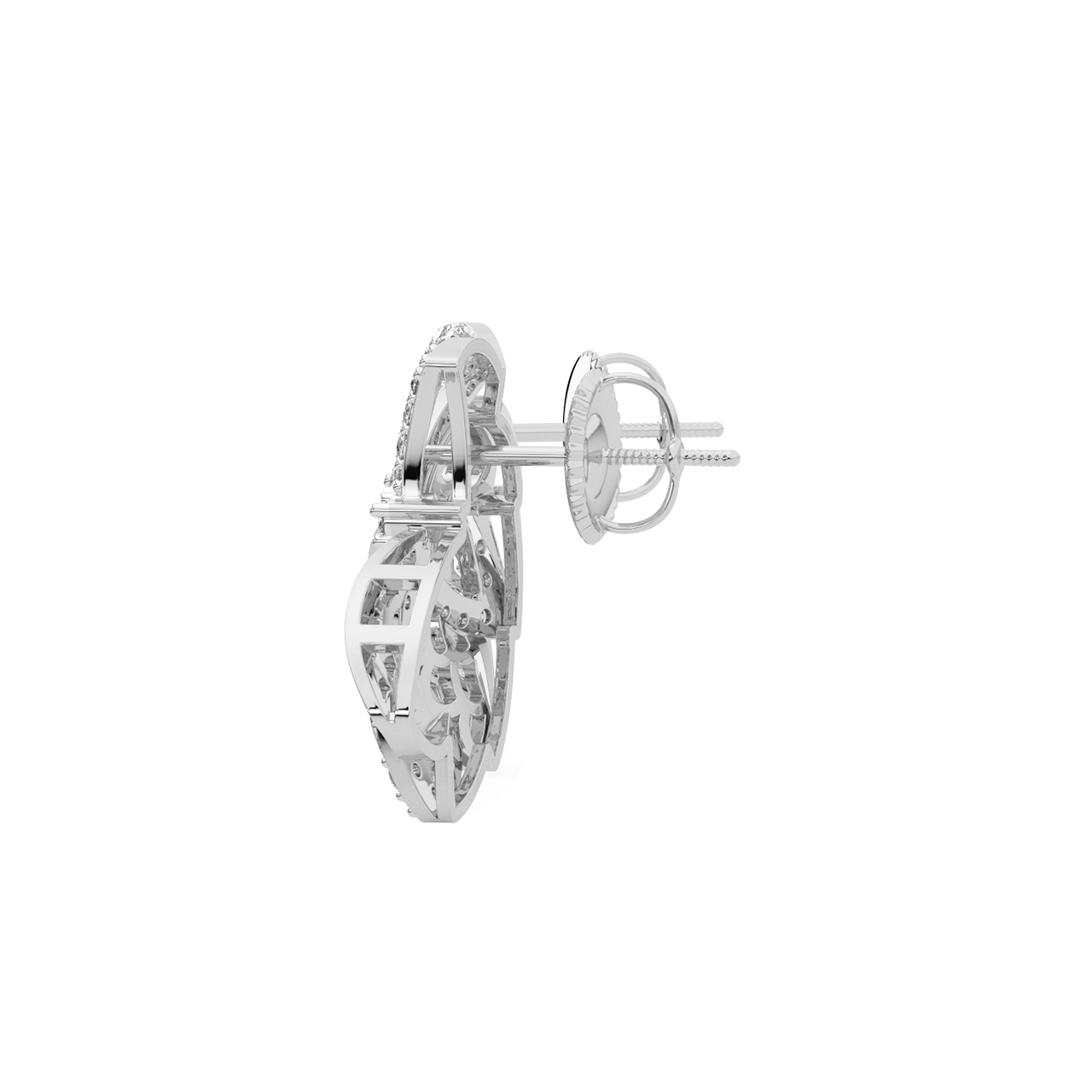 Lettie Round Diamond Stud Earrings