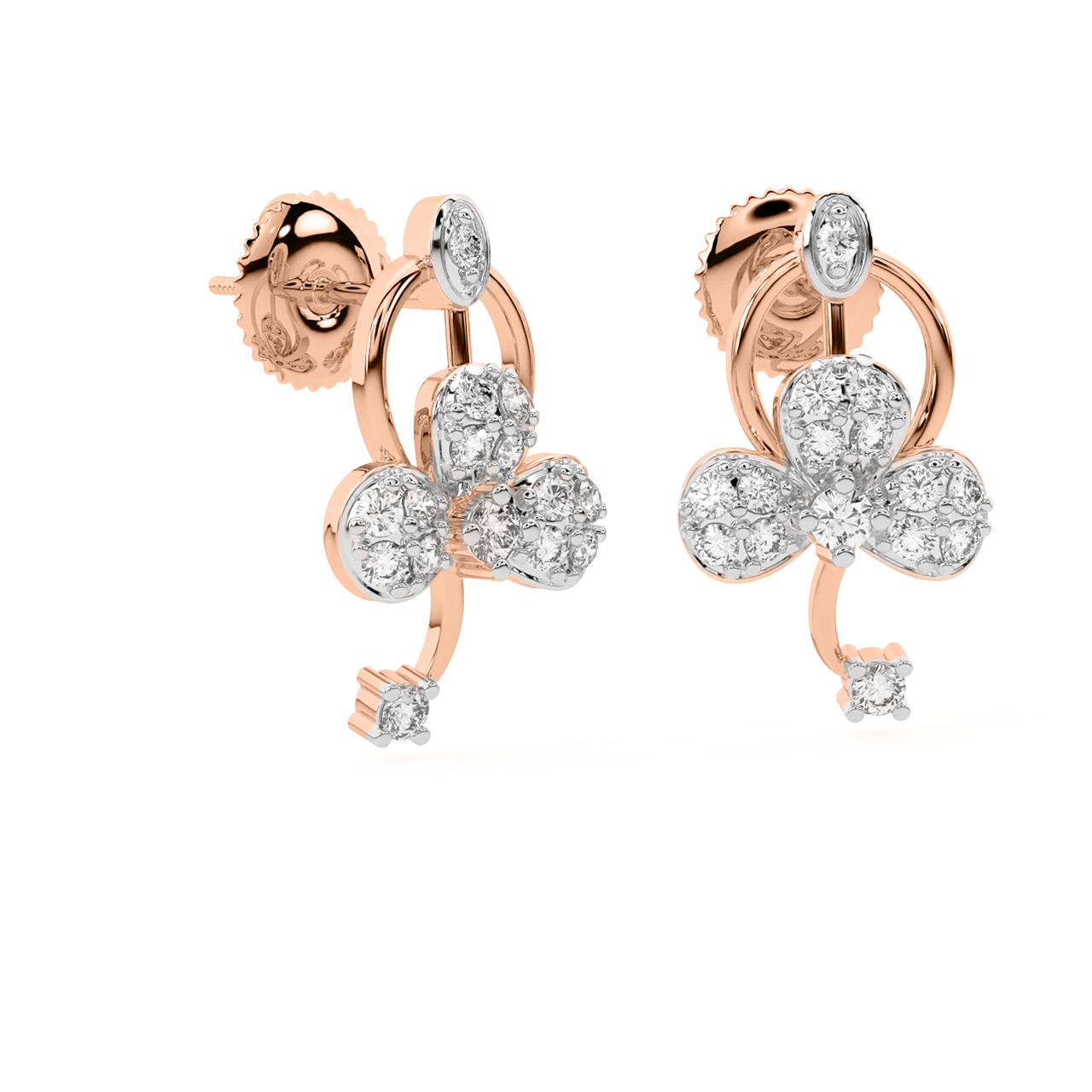 Ethan Round Diamond Stud Earrings