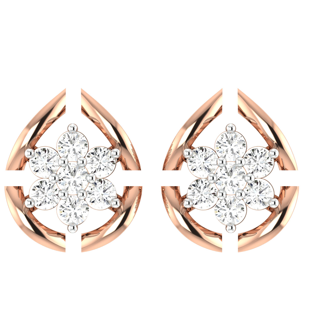 Genesis Round Diamond Stud Earring