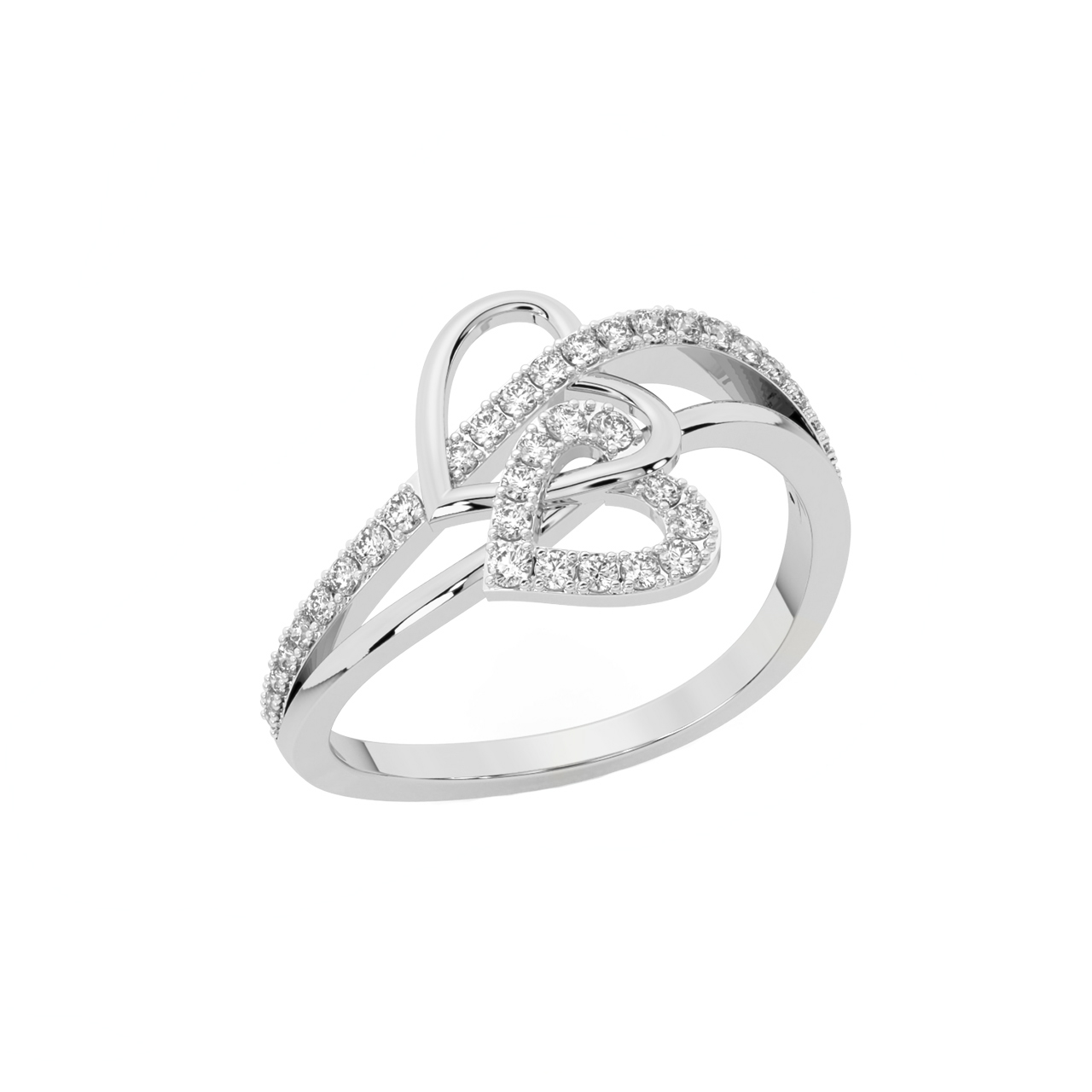 Flame Heart Shape Diamond Engagement Ring, Platinum - Graff