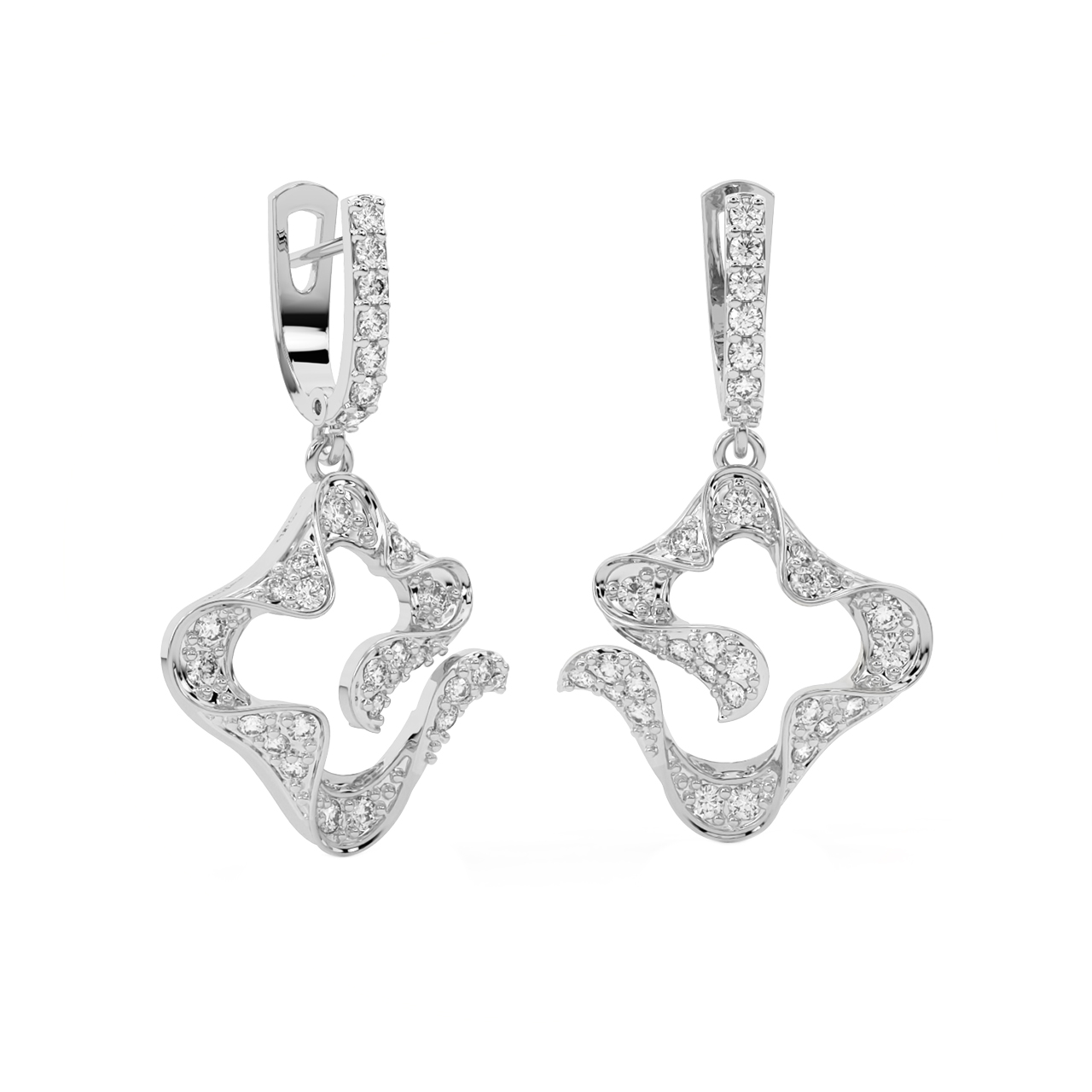 Theo Round Diamond Earrings