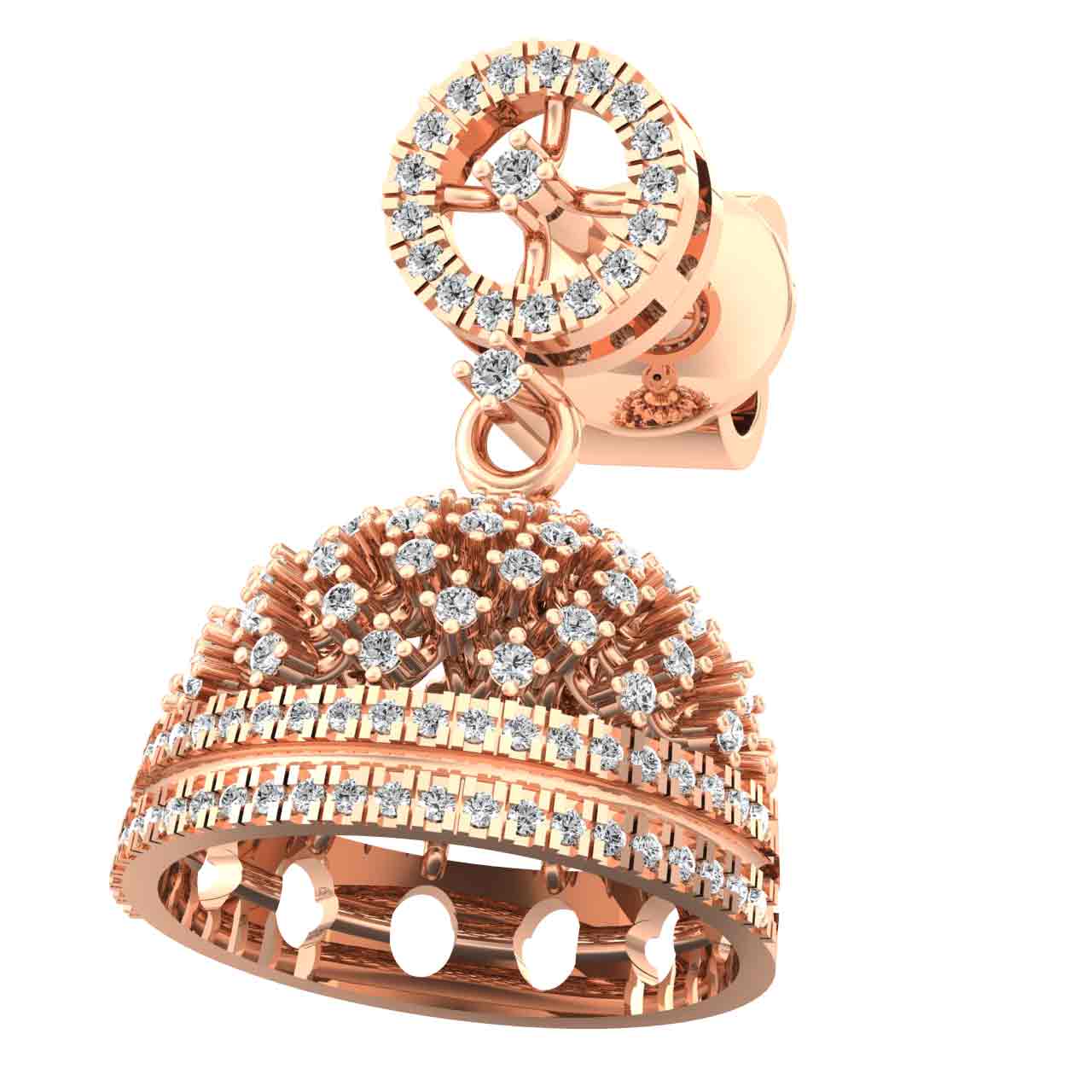 Buy American Diamond Jhumka/ Gold Plated Screw Back Earrings/ Diamond  Finished Jhumka/cz Jhumka/luxurious Jewelry/diamond Jewelry/india Online in  India - Etsy