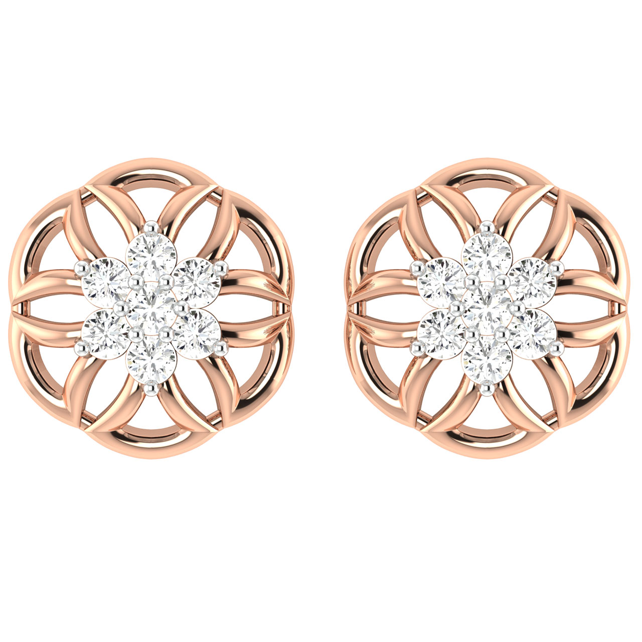 Aaliyah Round Diamond Stud Earring