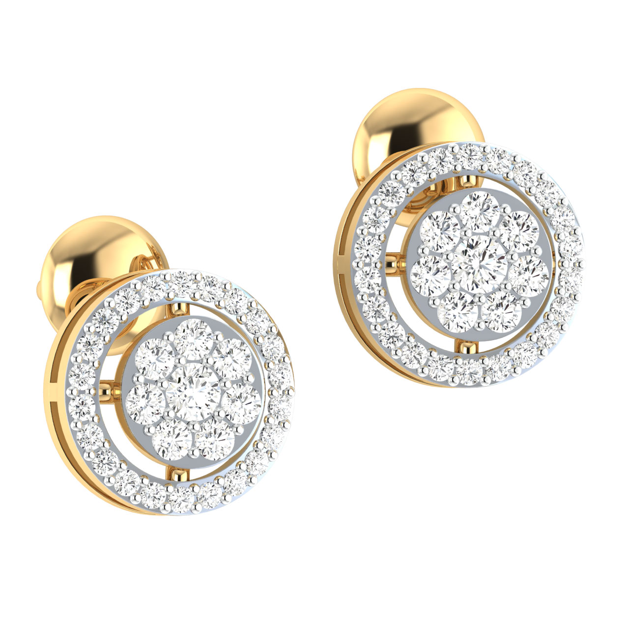 Natalie Round Diamond Stud Earring