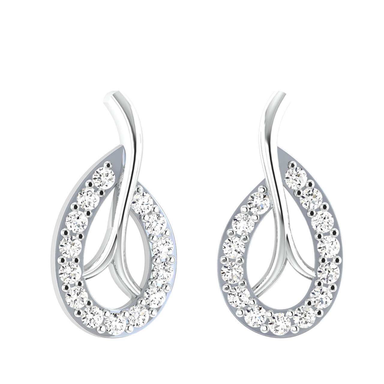 Mabel Round Diamond Stud Earrings