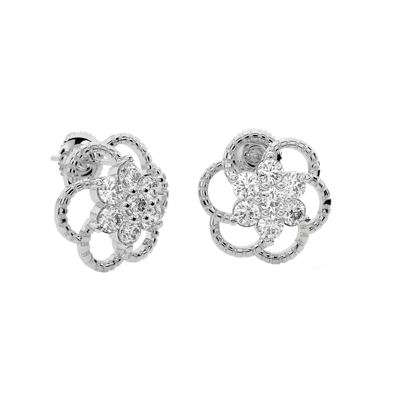 Daisy Diamond Stud Earrings