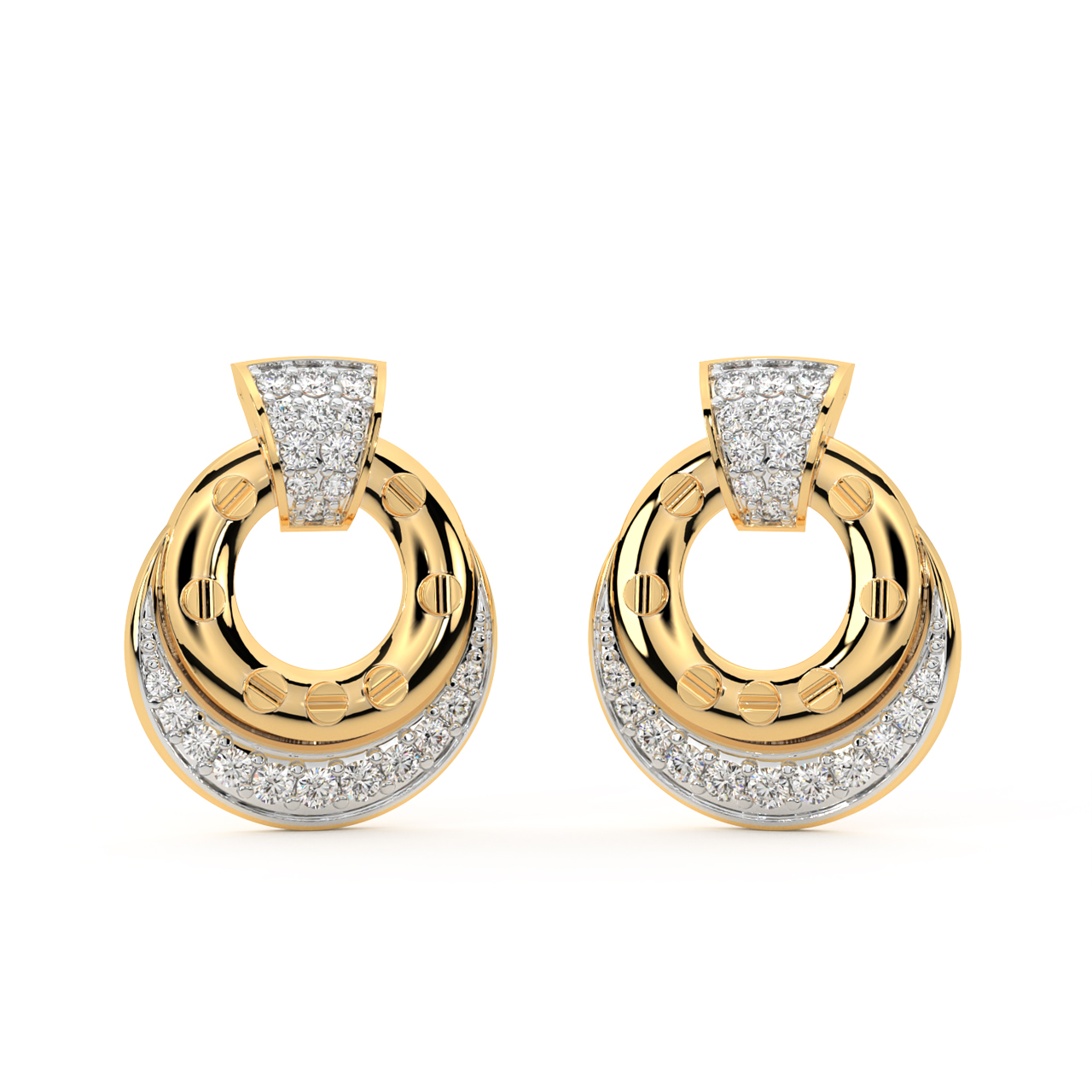 14K GOLD DIAMOND JESSICA STUDS – Jen K Online