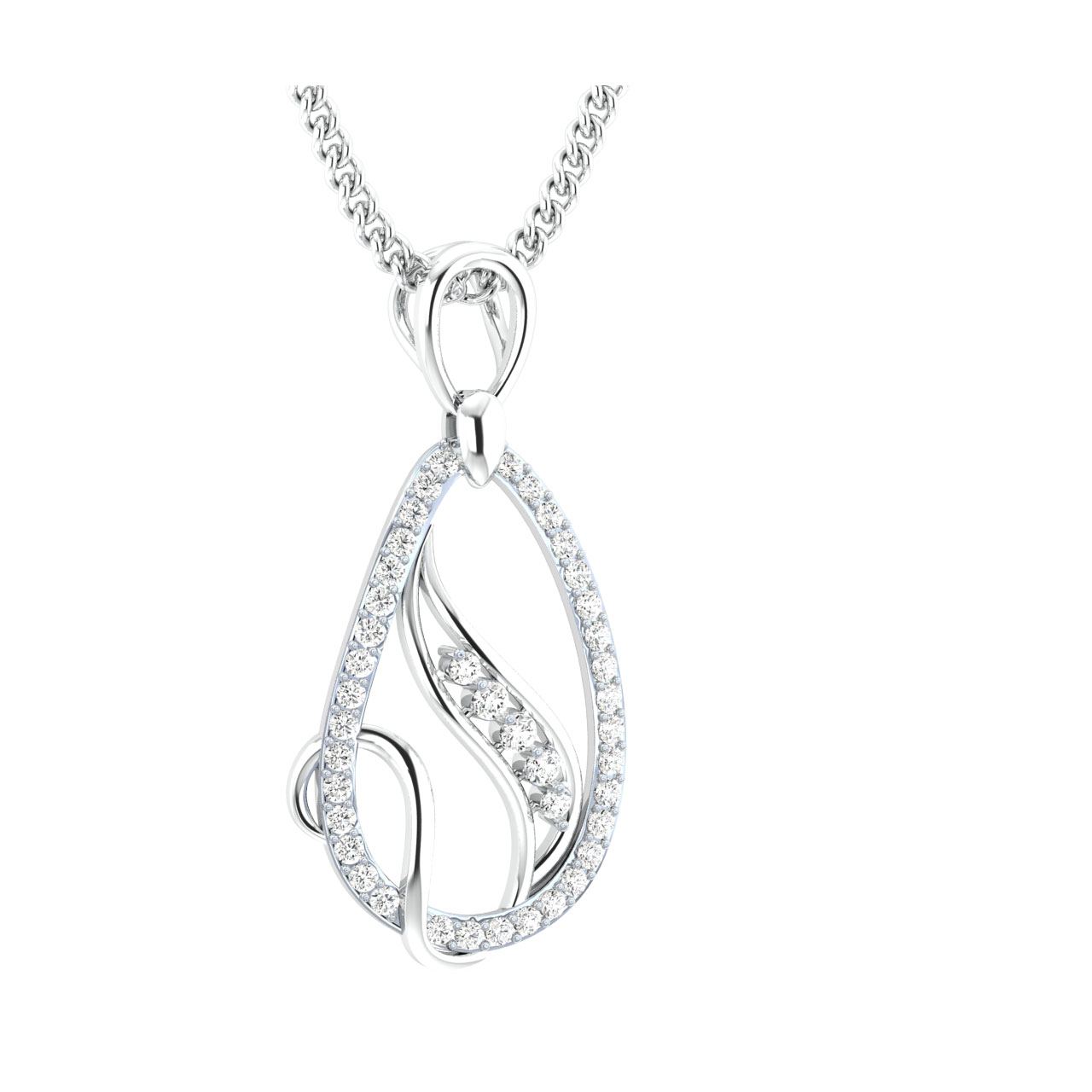 Adima Round Diamond Office Wear Pendant