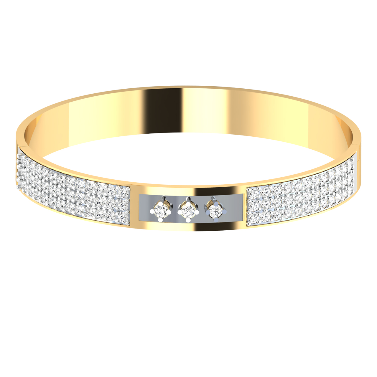 Diamond Mens bracelet 1.76ct. in 18kt. gold-M5417