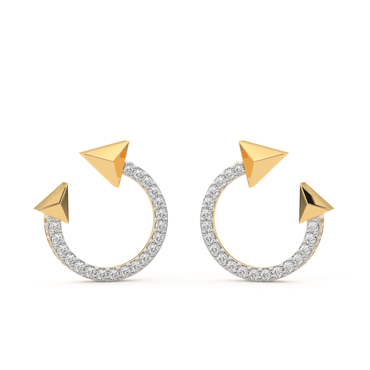 Elegant Arrow Diamond Earrings