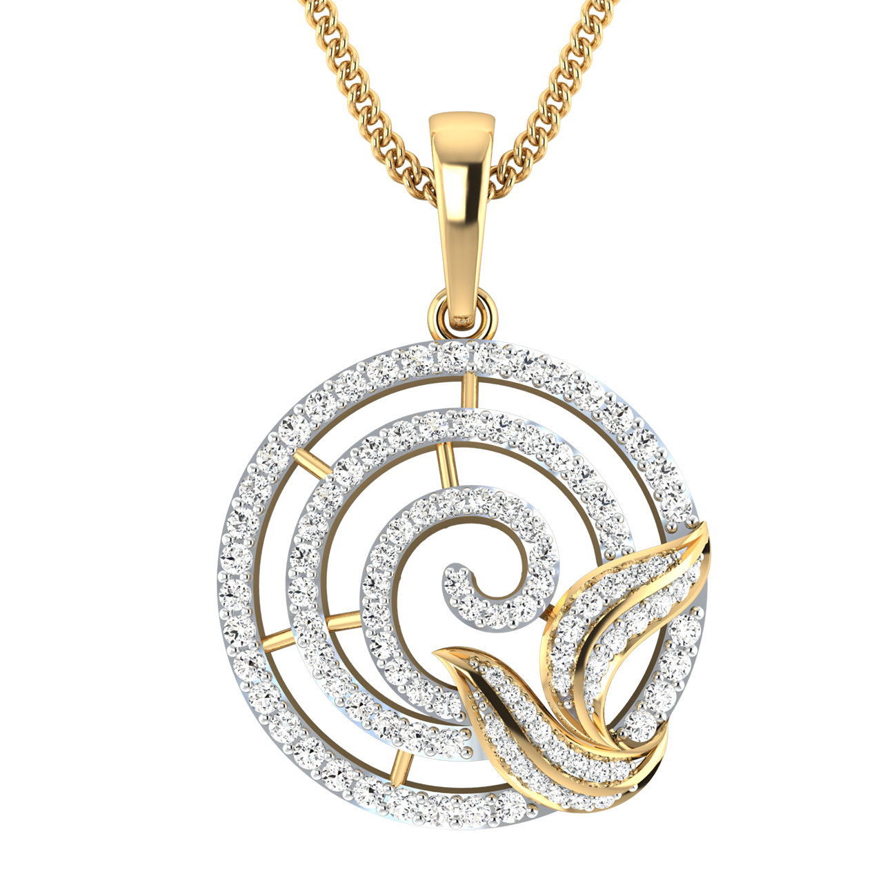 Fallon Round Diamond Office Wear Pendant