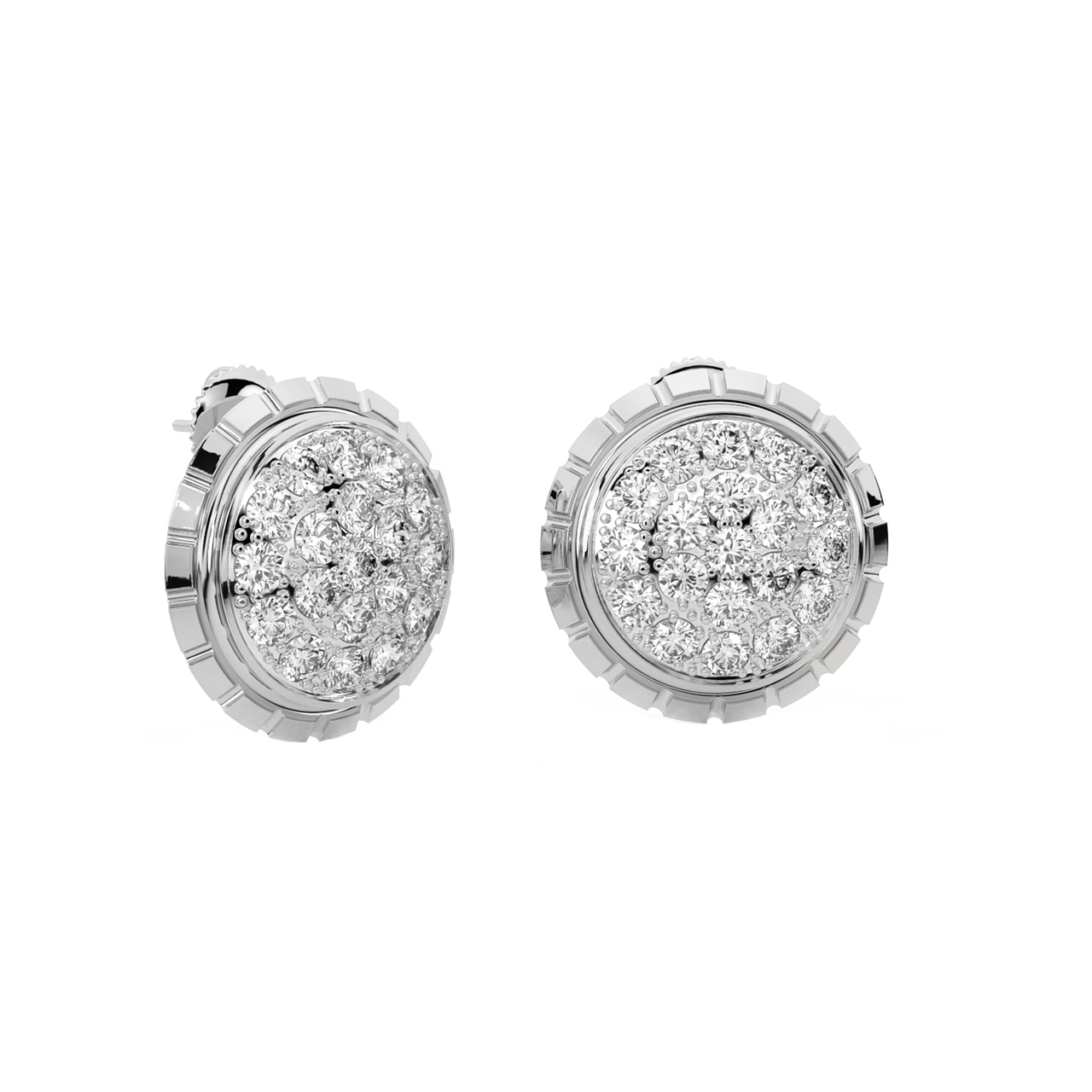 Embrace Round Diamond Stud Earrings