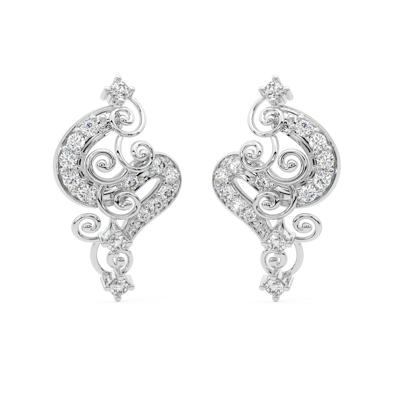 Designer Serpent Diamond Earrings