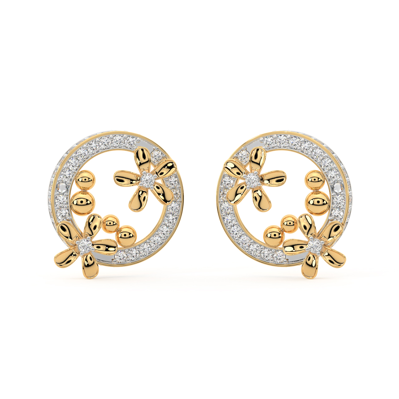 Floral Enigma Diamond Earrings