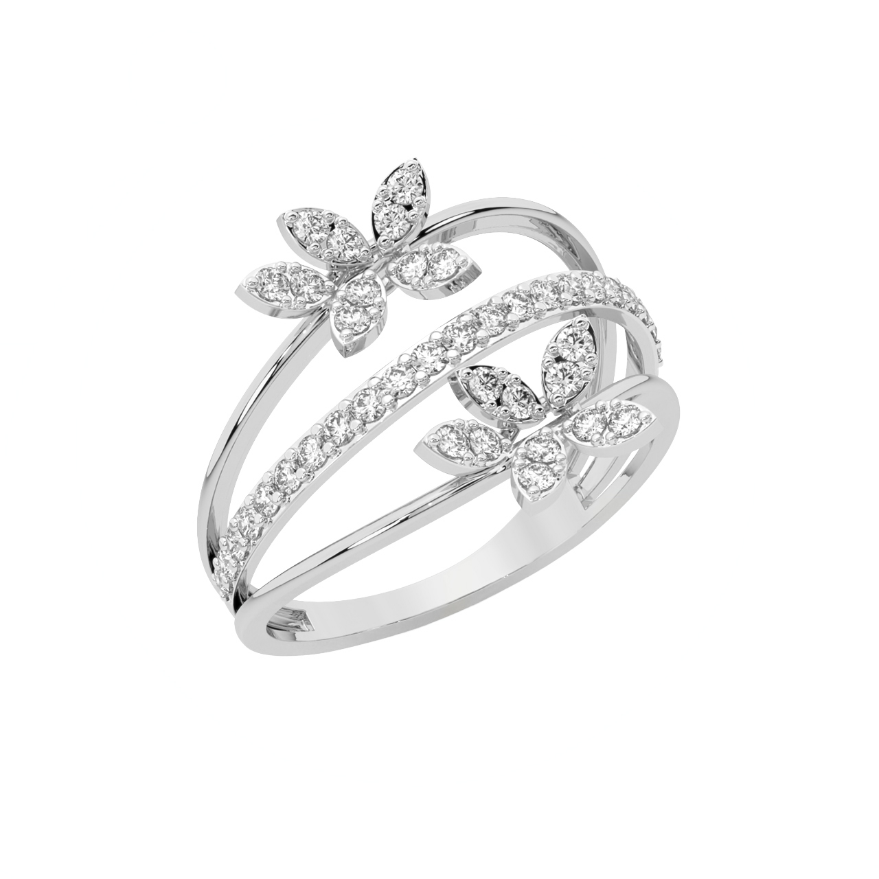 Fab & Floral Diamond Engagement Ring