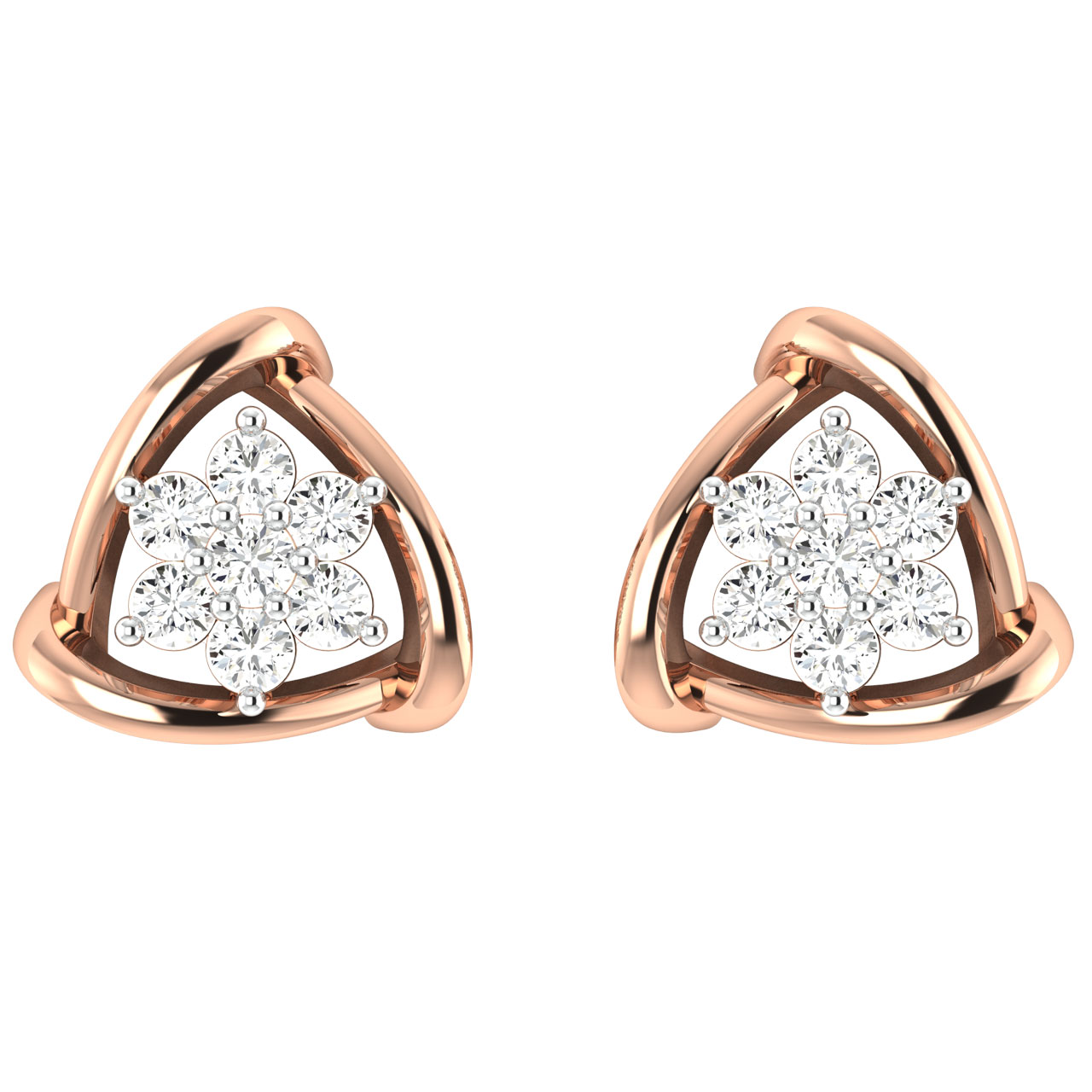 Serenity Round Diamond Stud Earring