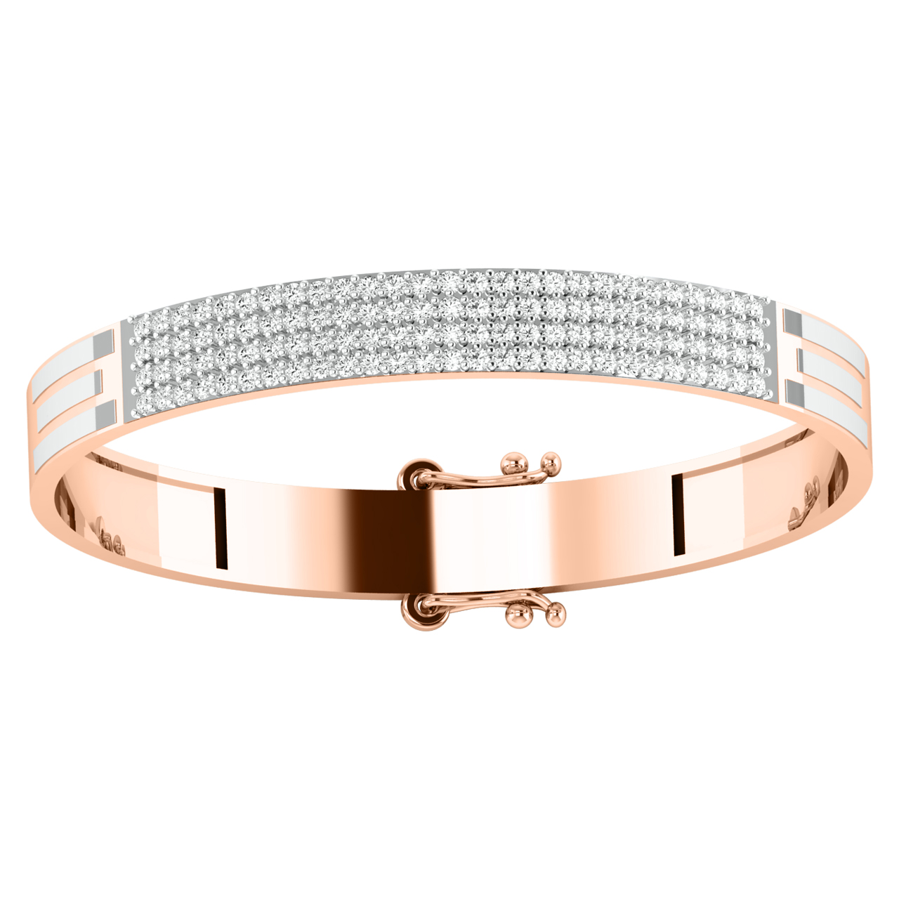 S Swirl Link Illusion Diamond Tennis Bracelet | Angara