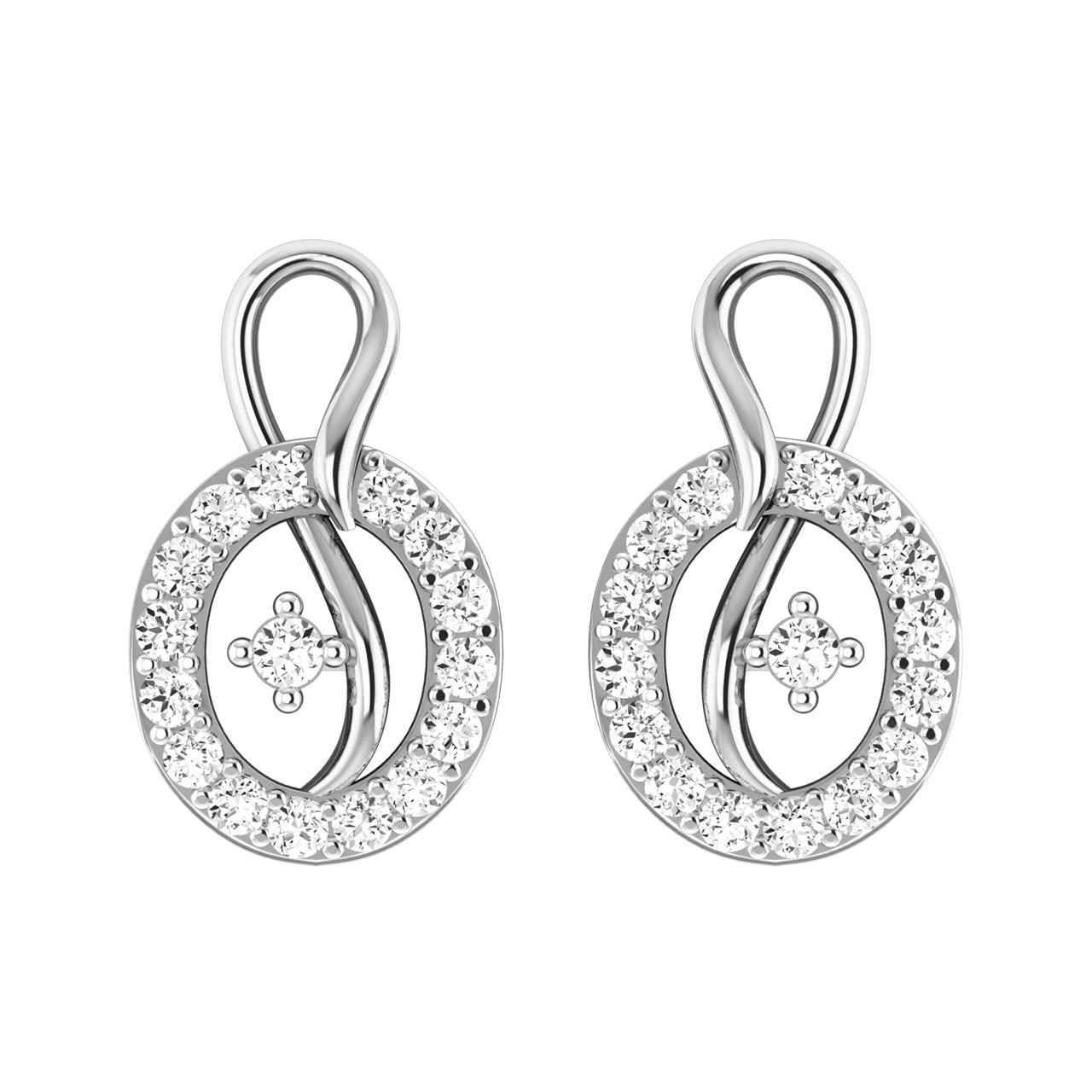 Ainsley Round Diamond Stud Earrings