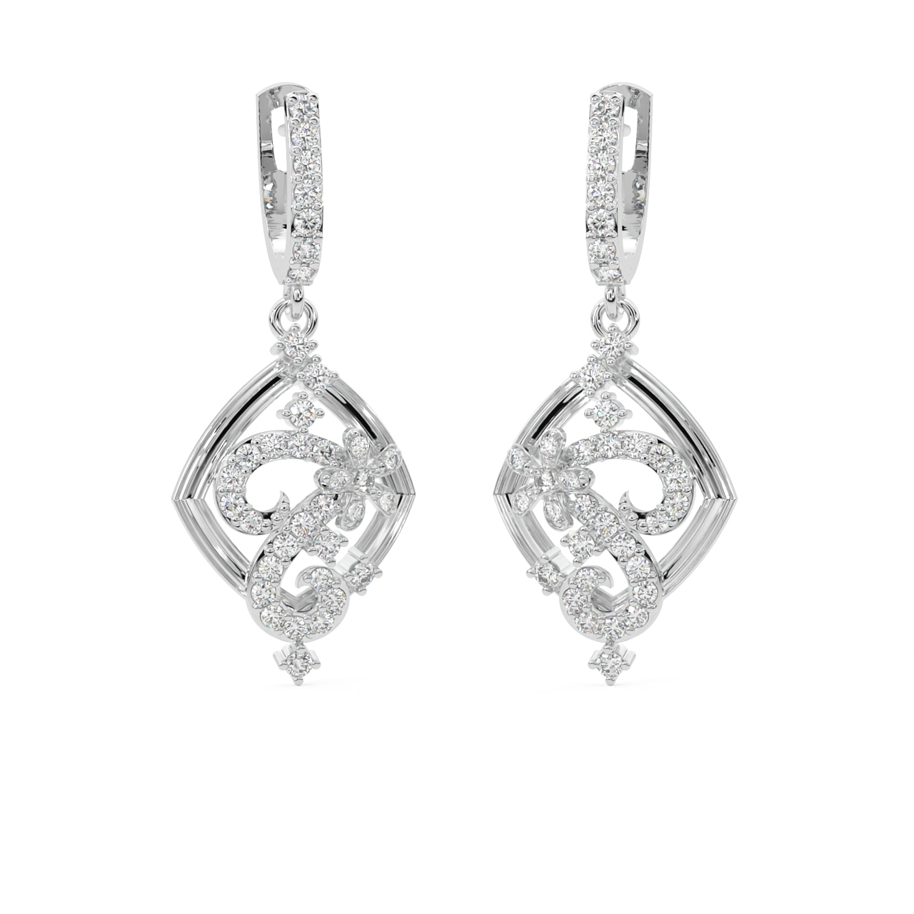 Lacy Reveal Diamond Earrings