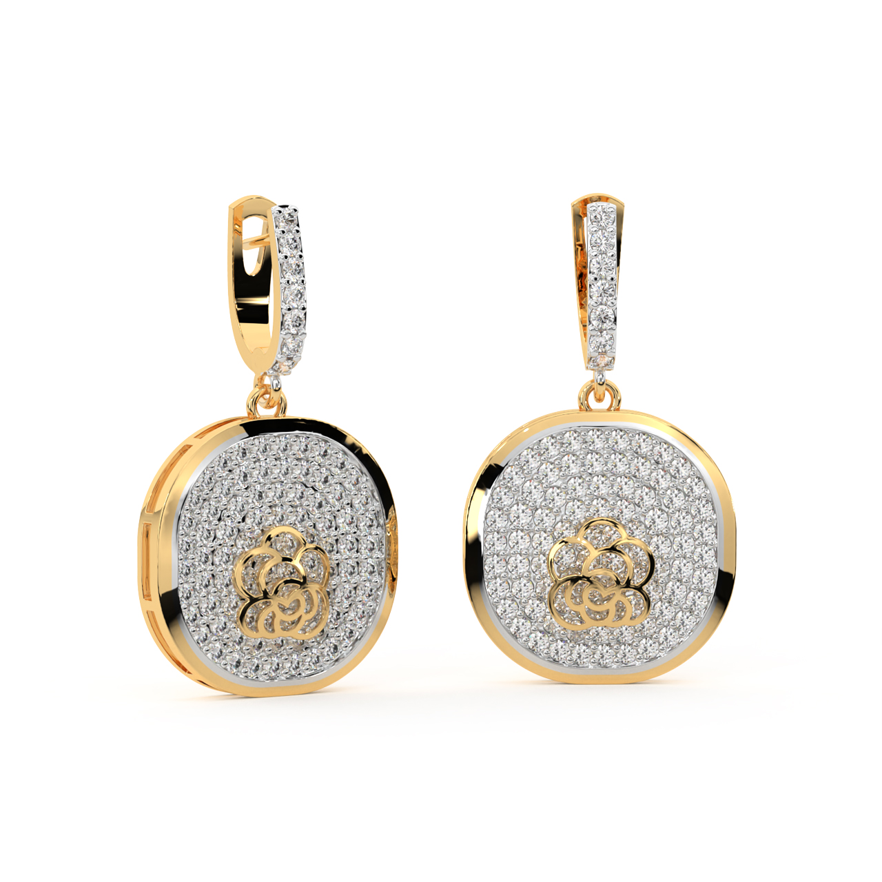 Shell & Sand Diamond Earrings