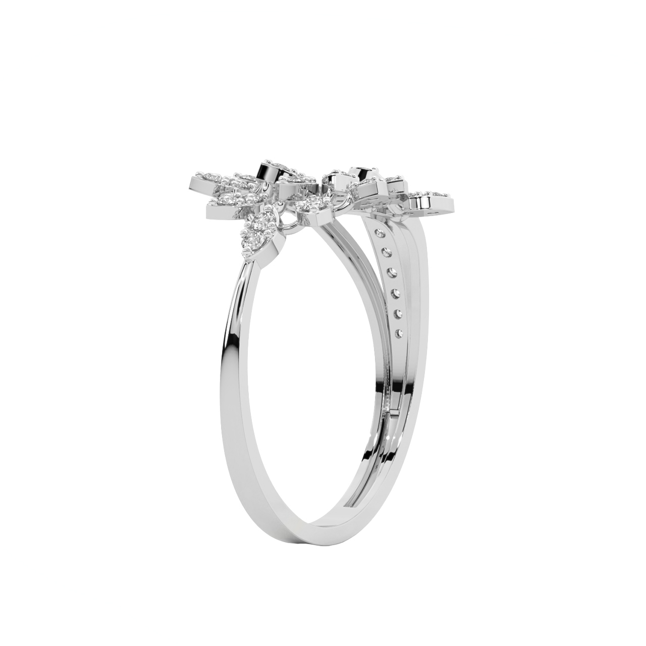 Foliole Diamond Ring For Women