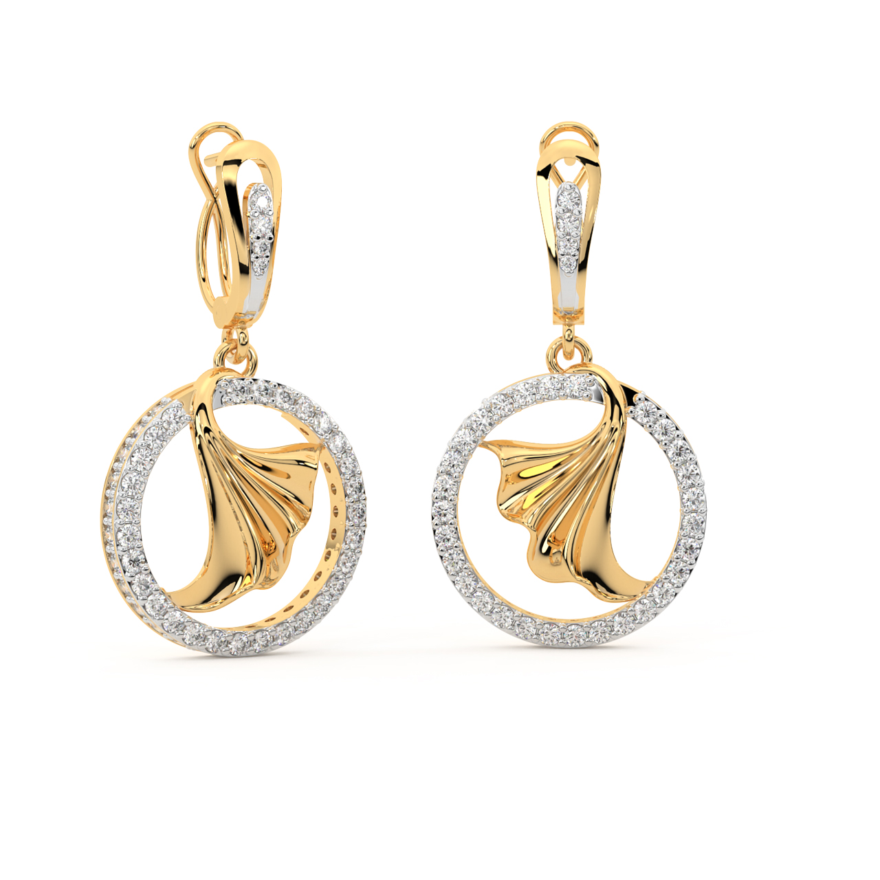 Floral Stylist Diamond Earrings