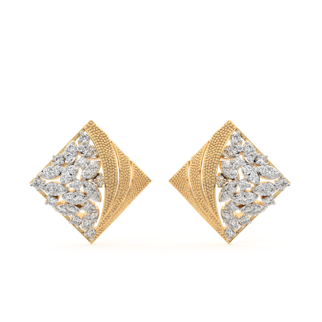 All Square Diamond Earrings