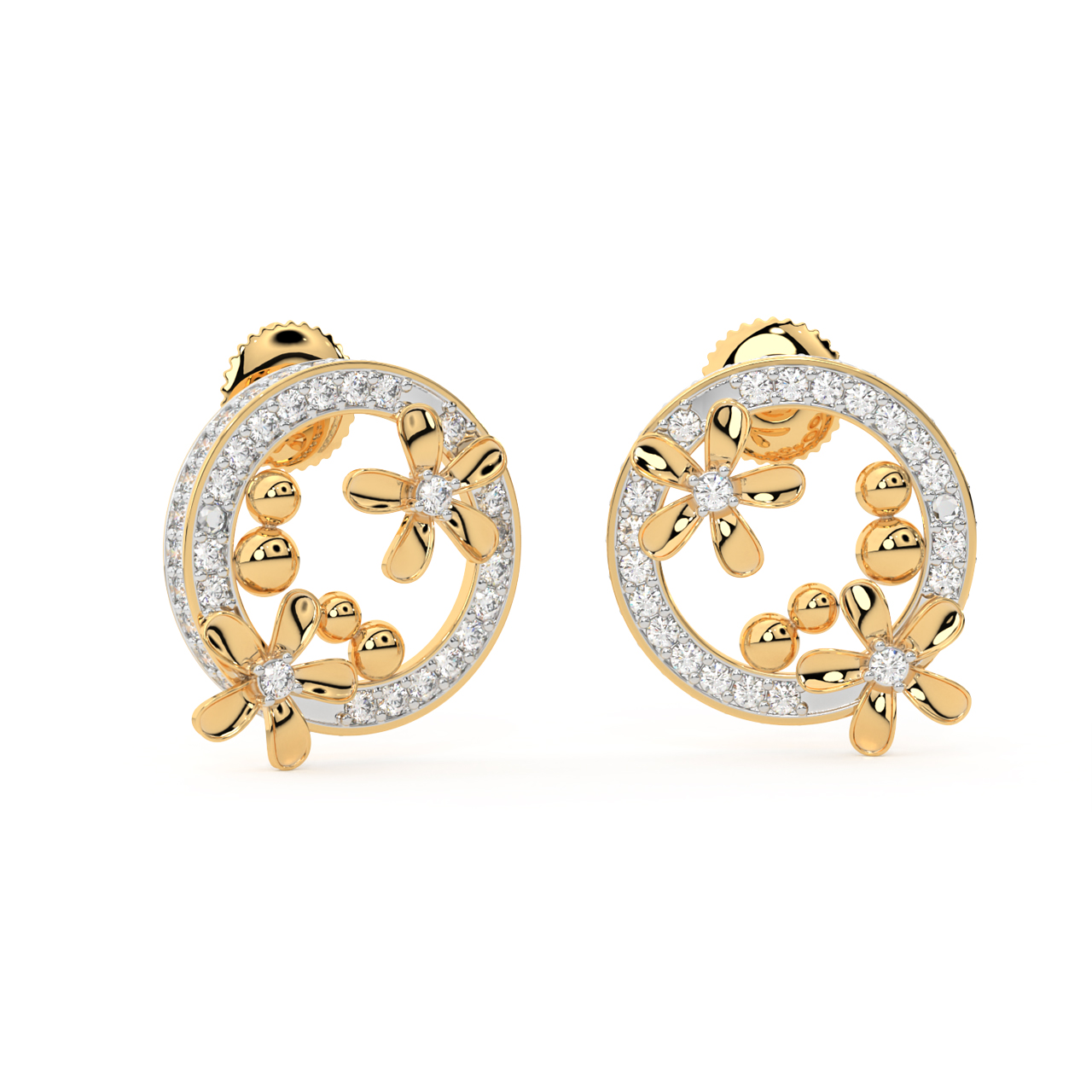 Floral Enigma Diamond Earrings