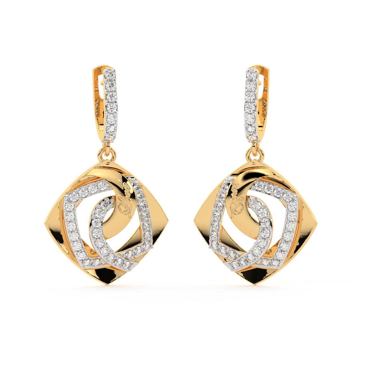 Dazzling Design Diamond Earrings