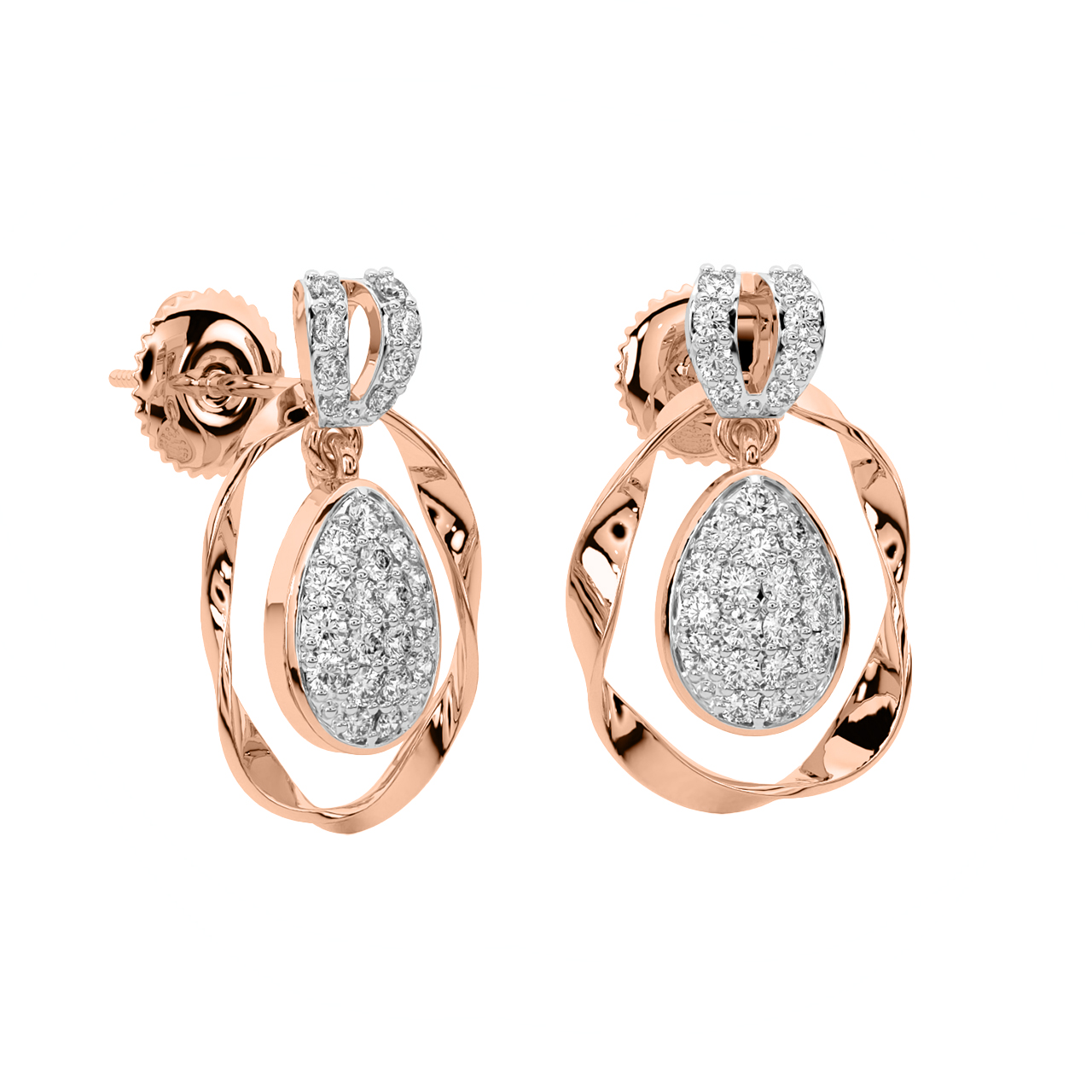 Adelais Round Diamond Stud Earrings