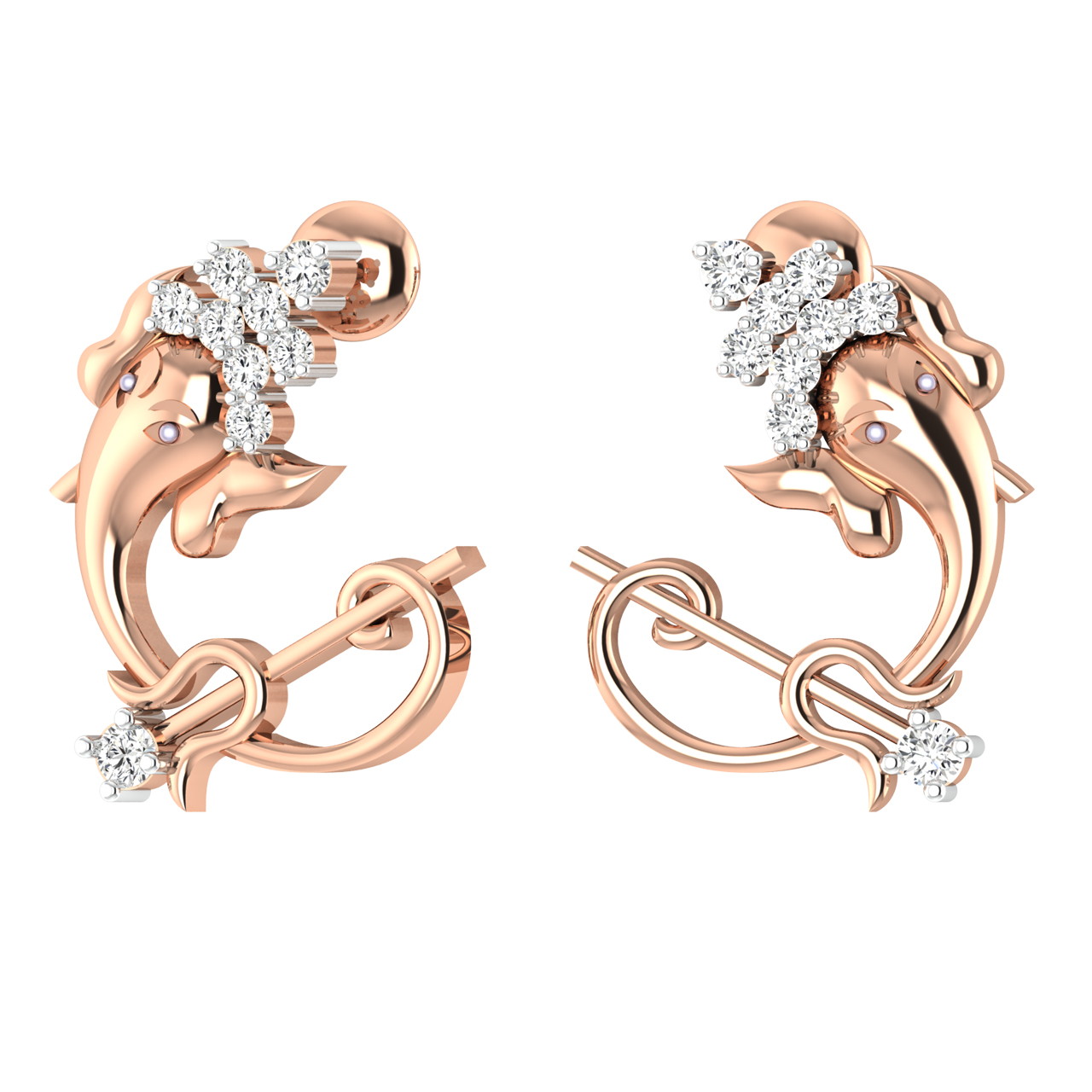 The Ganesha Diamond Stud Earrings