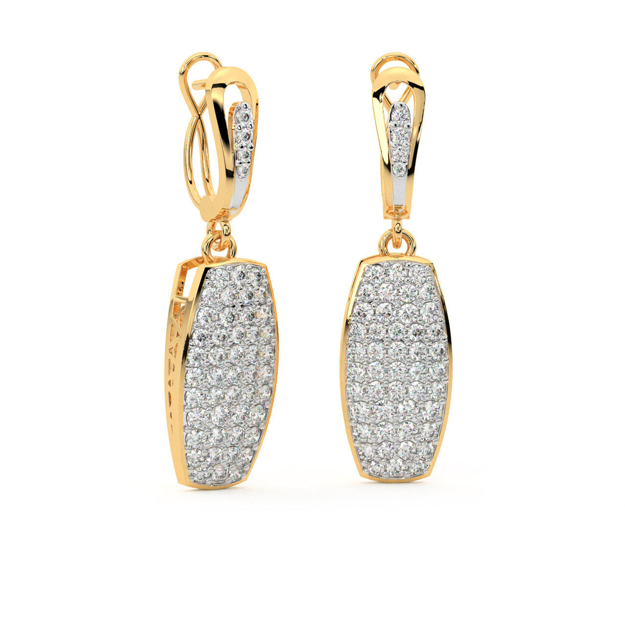 Stitch in Time Gold Diamond Earring