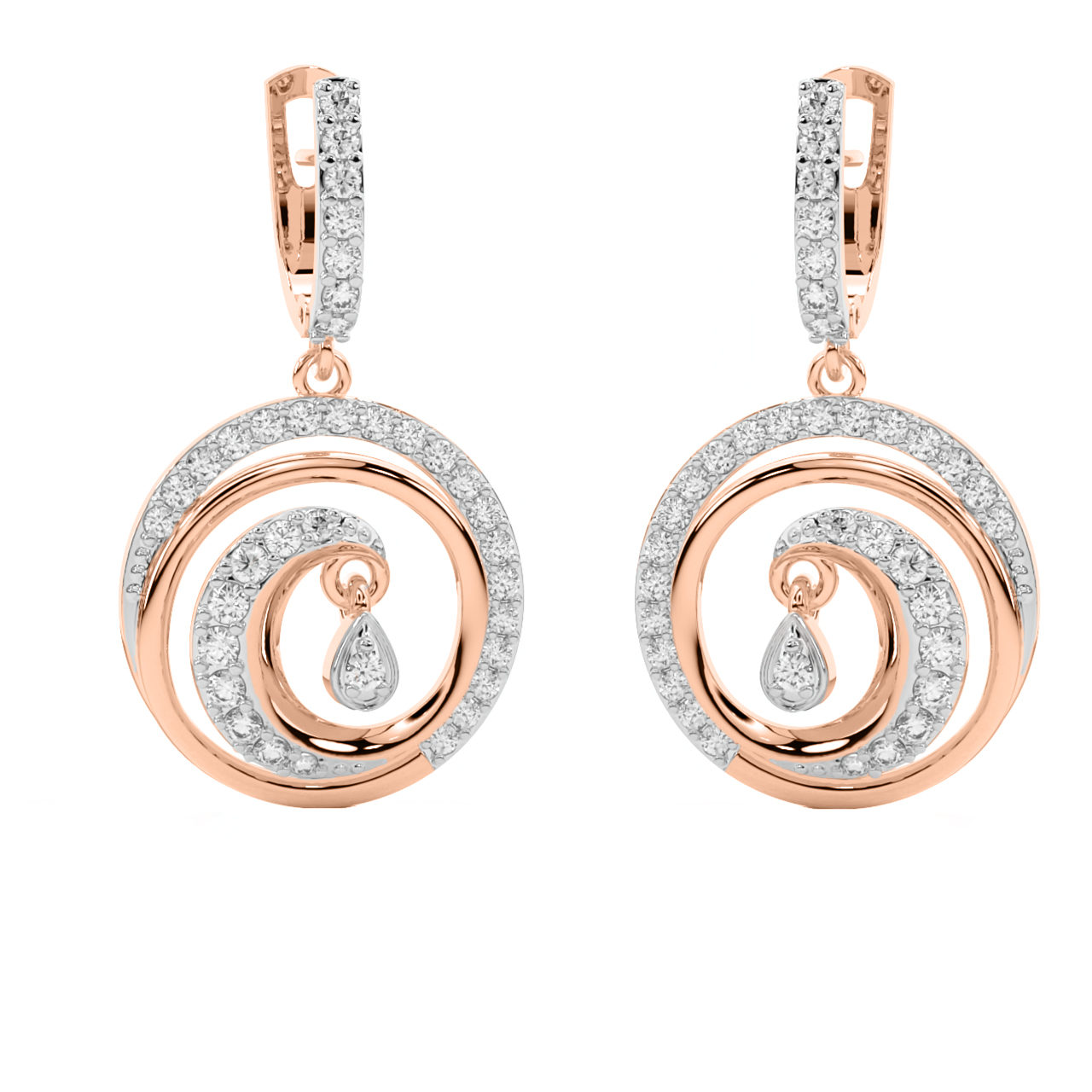 Wren Round Diamond Earrings