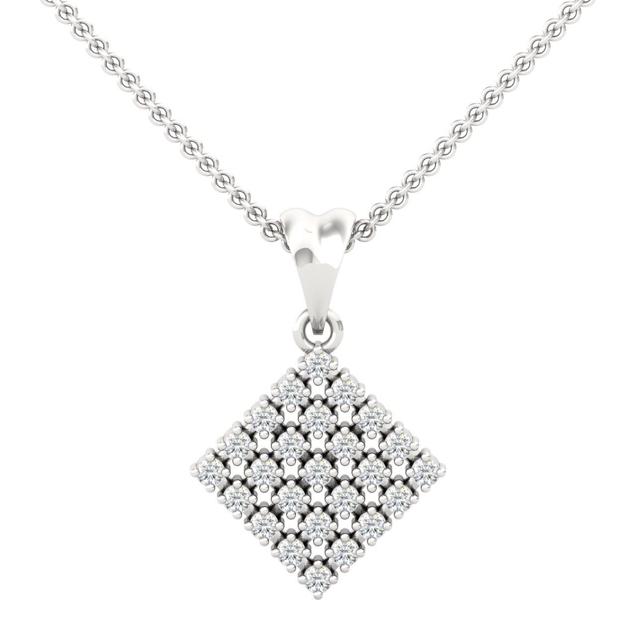 Buy Delicate Square Diamond Necklace Set- Joyalukkas