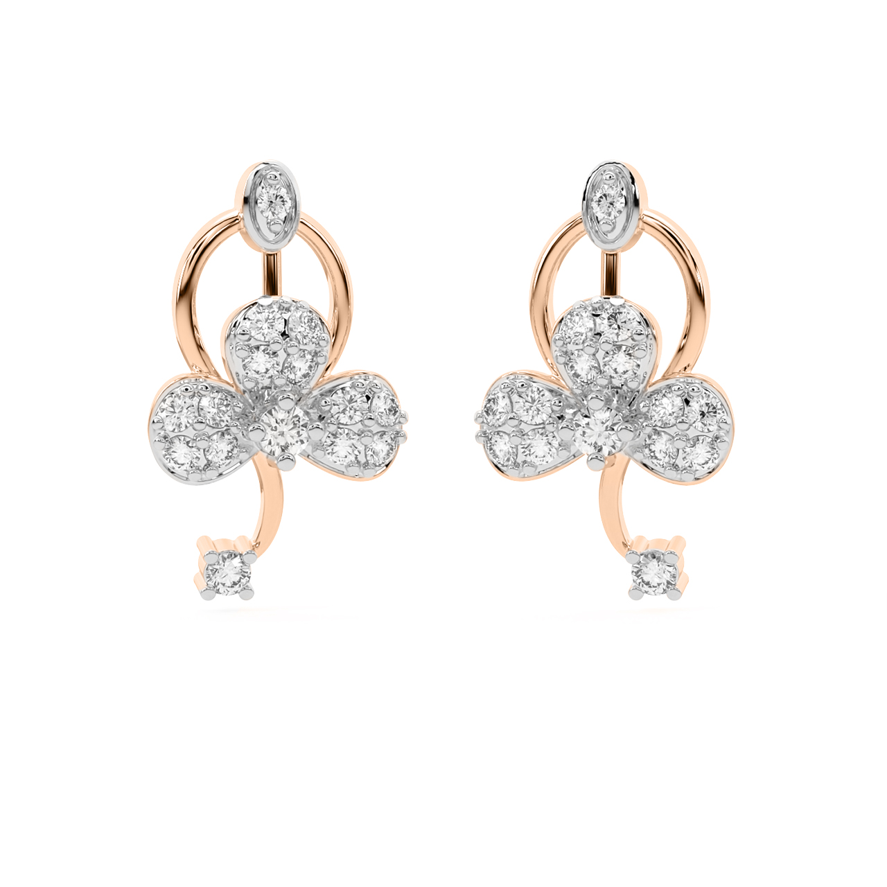 Ethan Round Diamond Stud Earrings